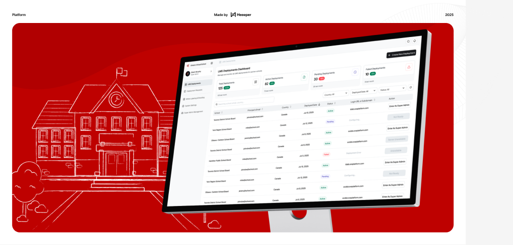 OVS white-label LMS EdTech UX UI design case study